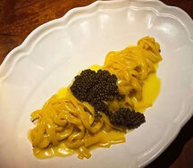 Тальятелле с чёрной икрой