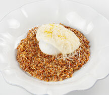 Зеленая греча, яйцо пашот, пармезан