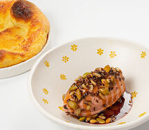 Паштет из цыпленка с фуа-гра, карамель из портвейна