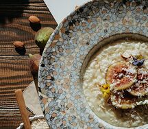 Кокосовое ризотто с сезонными фруктами