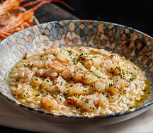 Ризотто Лимончелло с крудо из аргентинской креветки