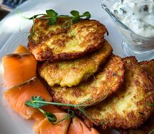 Драники с лососем