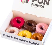 Бокс глазированных пончиков S