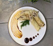 С курицей и грибами