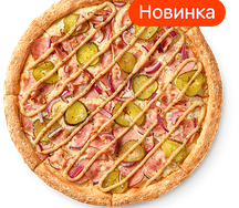 Мега пицца с беконом Средняя Традиционное