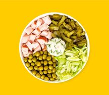 С копчёной курицей и горошком