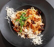 С цыплёнком и грибами