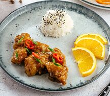 Курица в апельсиновым соусом 