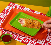 Корейский корндог с сосиской