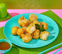 Попкорн из яблок в соусе Манго