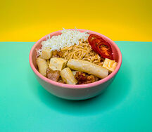 Рапокки с беконом в сырном соусе