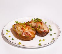 Кумпир с ветчиной и сыром