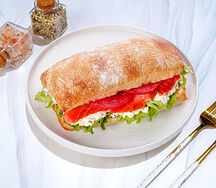 Бутер с копченым лососем