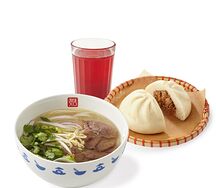 Ланч №6: суп на выбор, Пигоди с курицей терияки, Морс