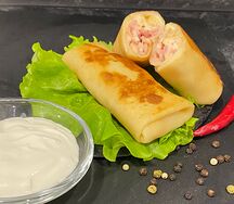 Блинчики с ветчиной и сыром