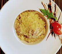Феттуччине с креветками в сливочном соусе