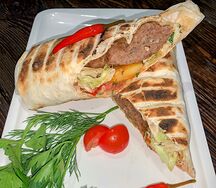Шаурма с люля-кебабом из курицы и с сыром стандарт