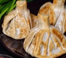 Хинкали жареные с телятиной