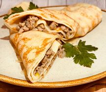 Блин с мясом