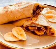 Блин с бананом и Нутеллой
