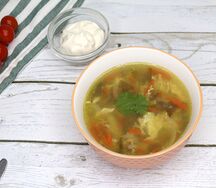 Щавелевый суп с индейкой