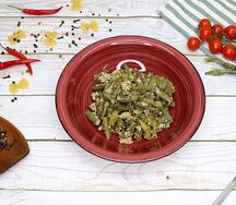 Стручковая фасоль с яйцом