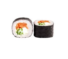 Ролл с сыром, лососем и огурцом