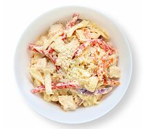 Удон с курицей в сливочном соусе