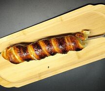 Хачапури с мангала на шампуре 