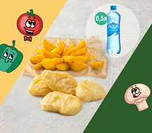 Сет Кидс: Наггетсы, Картофельные дольки и вода без газа