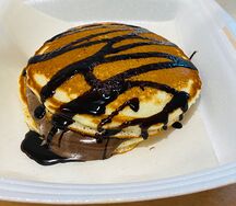 Оладушки с шоколадной пастой