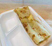 Блин с мясом и овощами