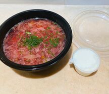 Борщ со сметаной