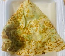 Блин с семгой и творожным сыром