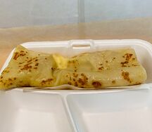 Блин с курицей и овощами