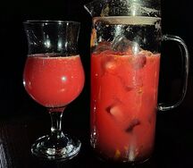 Домашний лимонад арбуз - клюква