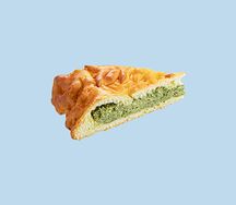 Пирог с сыром и шпинатом, порция