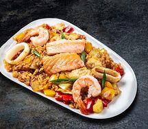 Теппаньяки рис с морепродуктами