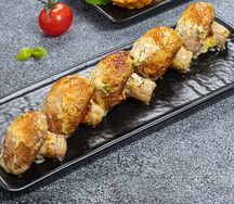 Шампиньоны на мангале в сливочном соусе