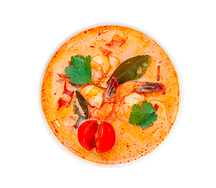 Суп Том ям Кунг с креветками и рис