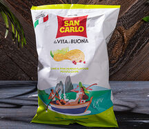 Чипсы San Carlo картофельные со вкусом лайма и розового перца