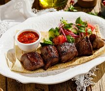 Шашлык из мякоти ягненка