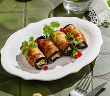 Рулетики из баклажанов по-грузински