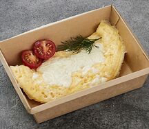 Омлет с сыром и зеленью