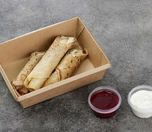 Блины с творогом и бананом