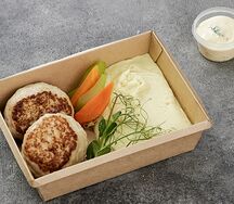 Рубленая котлета куриная с картофельным пюре