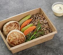 Рубленая котлета куриная с гречкой