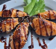 Мидии запеченные в соусе