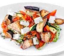 Салат с хрустящими баклажанами постный