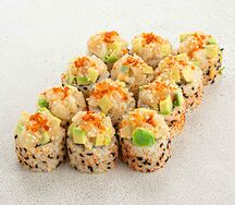 Ролл с гребешком и креветкой (12 шт)